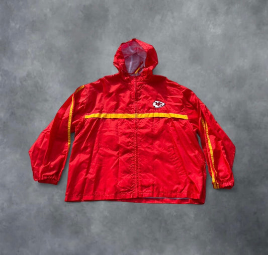 Vintage 1990's "Essex" Game Day Kansas City Chiefs Windbreaker Jacket (XL)