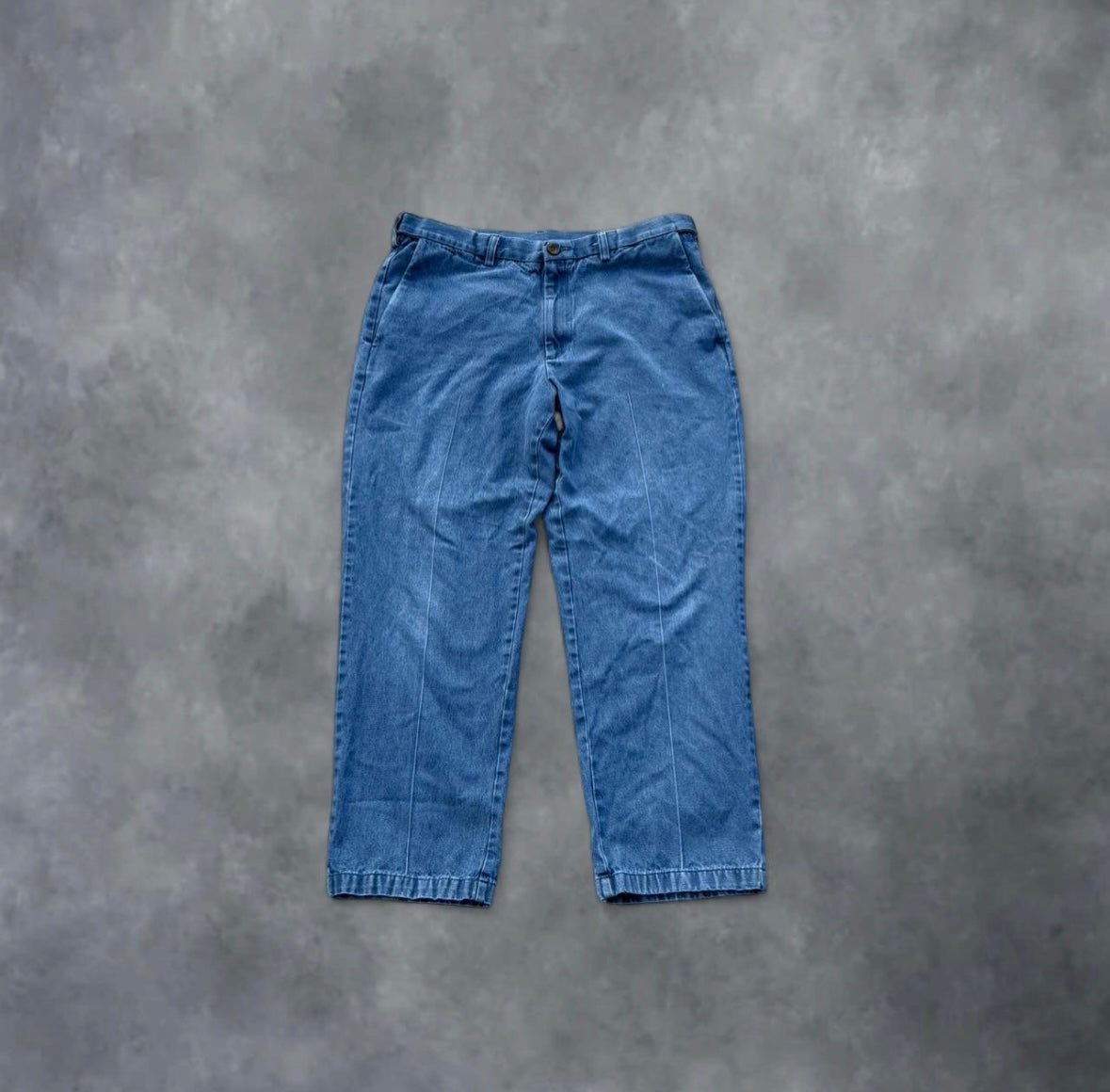 1989 "Haggar" Baggy Blue Denim Jeans (36x30)