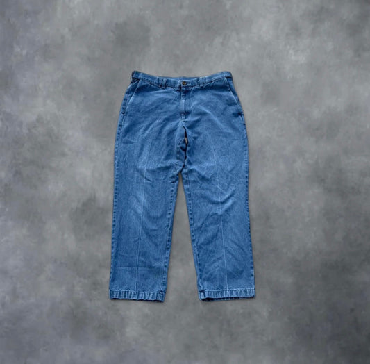 1989 "Haggar" Baggy Blue Denim Jeans (36x30)