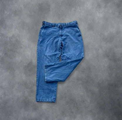 1989 "Haggar" Baggy Blue Denim Jeans (36x30)